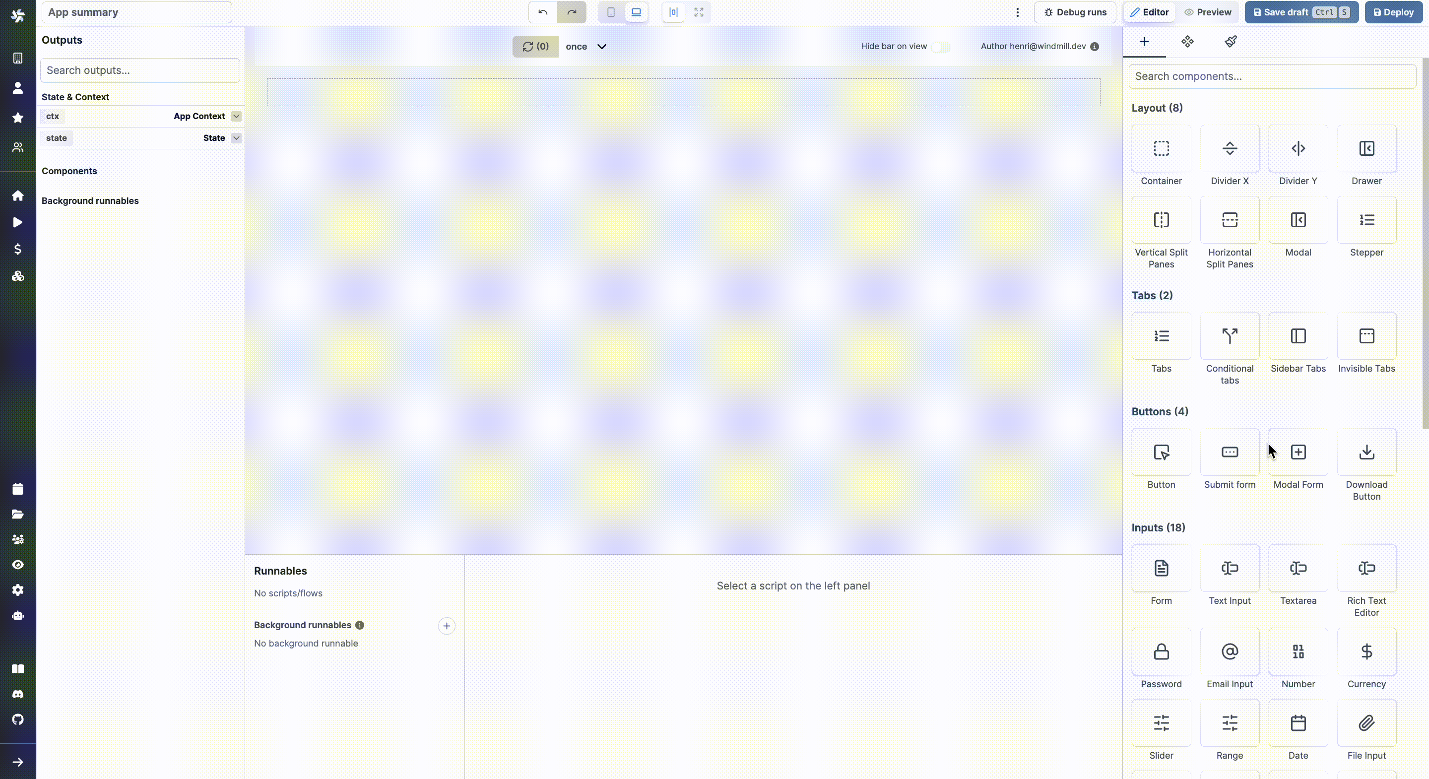 Sidebar tabs